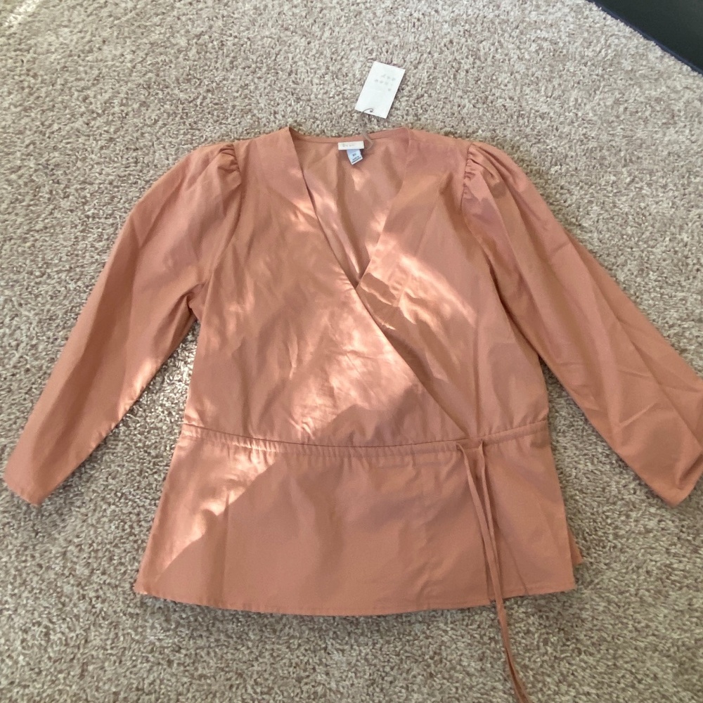 NWT A. New. Day. Peach Blouse - X Small